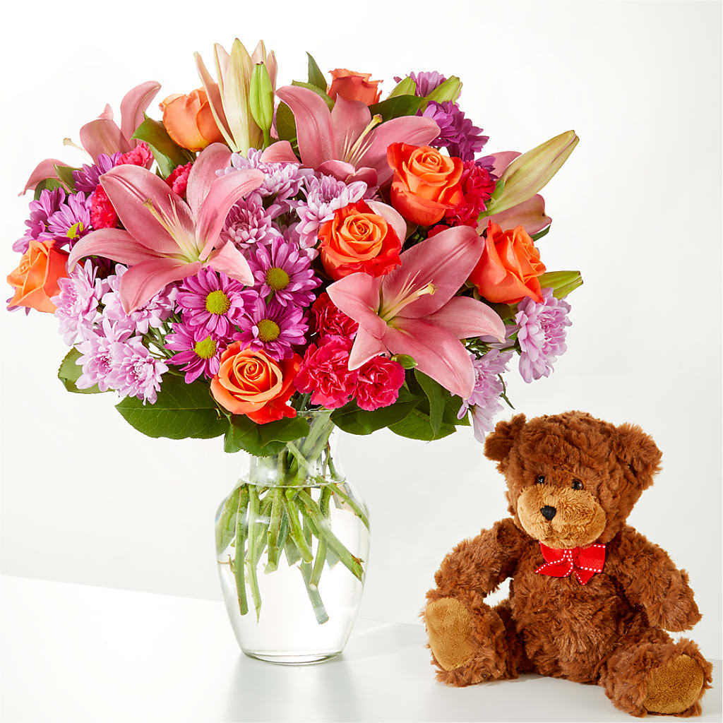 One and Only Bouquet and Bear Bundle – Flover, Wallington NJ