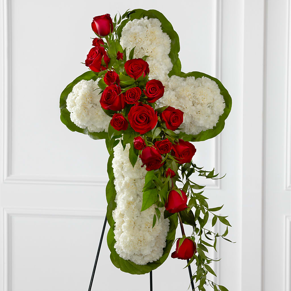 Floral Cross Easel – Flover, Wallington NJ