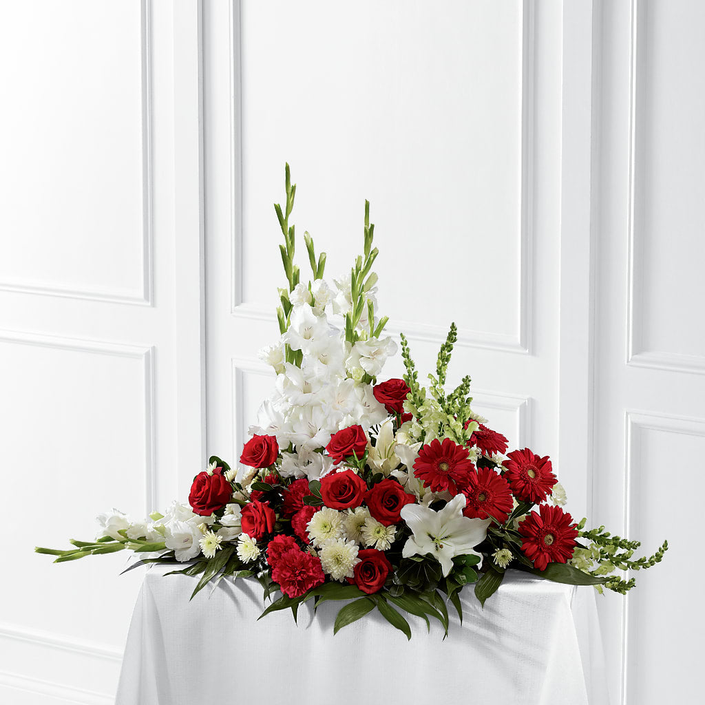 Crimson & White Arrangement – Flover, Wallington NJ