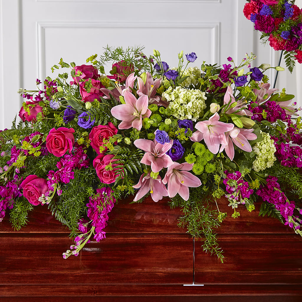 Radiant Tribute Casket Spray – Flover, Wallington NJ