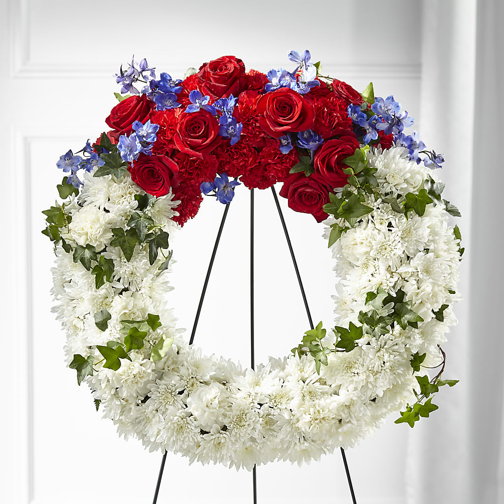 Patriotic Passion Wreath – Flover, Wallington NJ