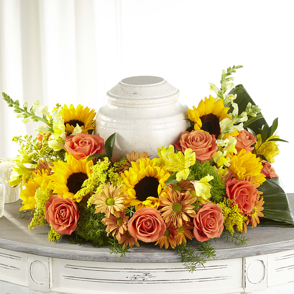 Faithful Sunflower Cremation Adornment – Flover, Wallington NJ