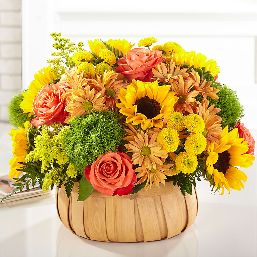 Harvest Sunflower Basket – Flover, Wallington NJ
