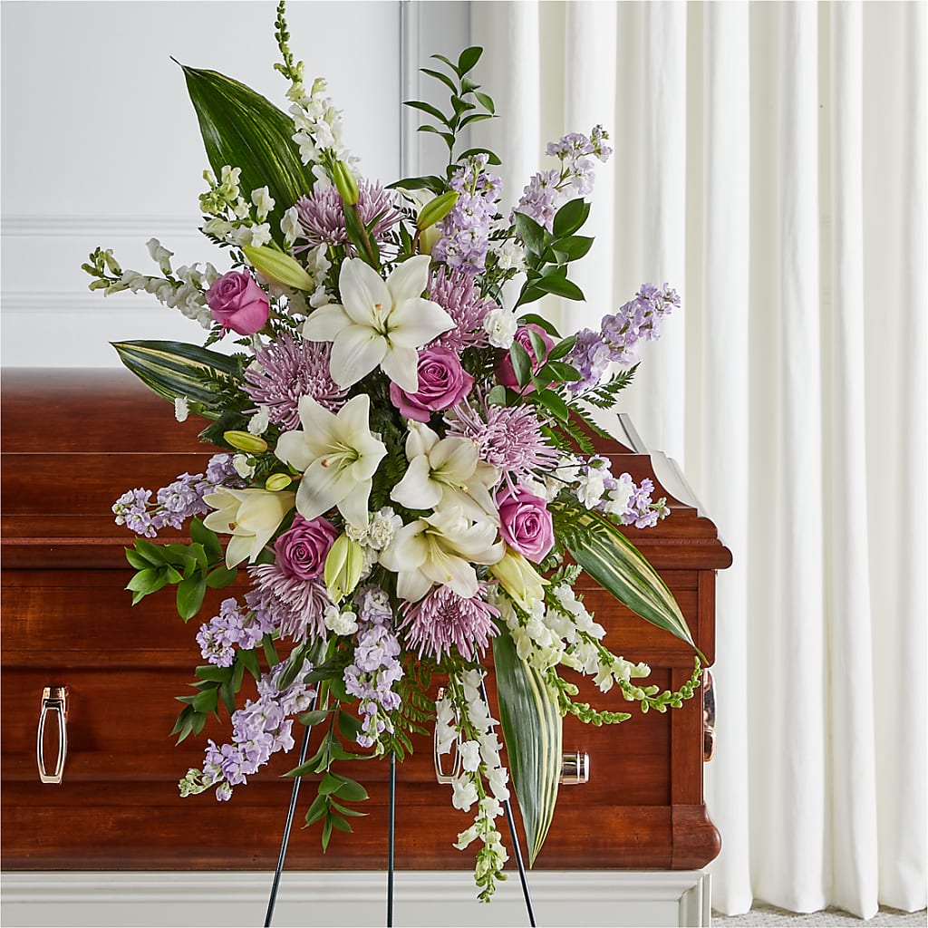 Grateful Hearts Standing Spray – Flover, Wallington NJ