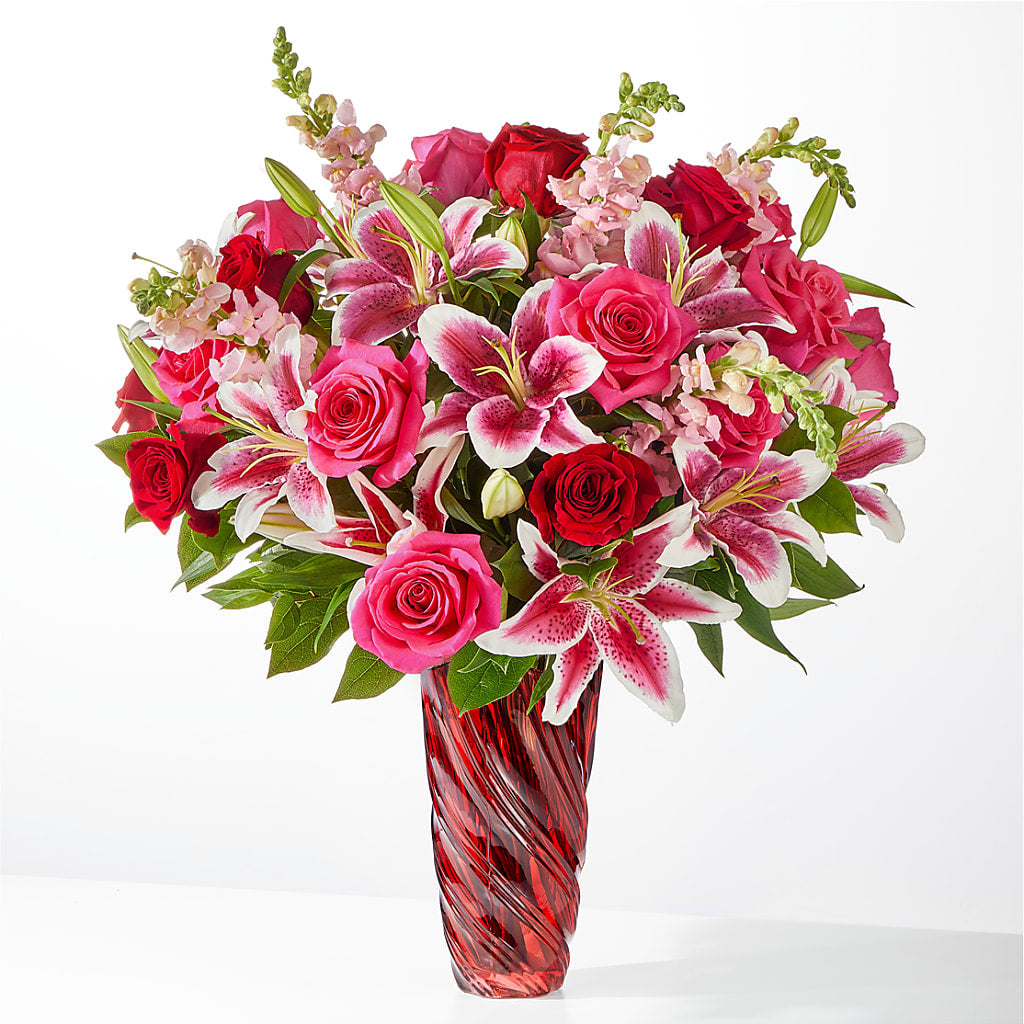 Always You Bouquet with Luxe Swirl Vase – Flover, Wallington NJ