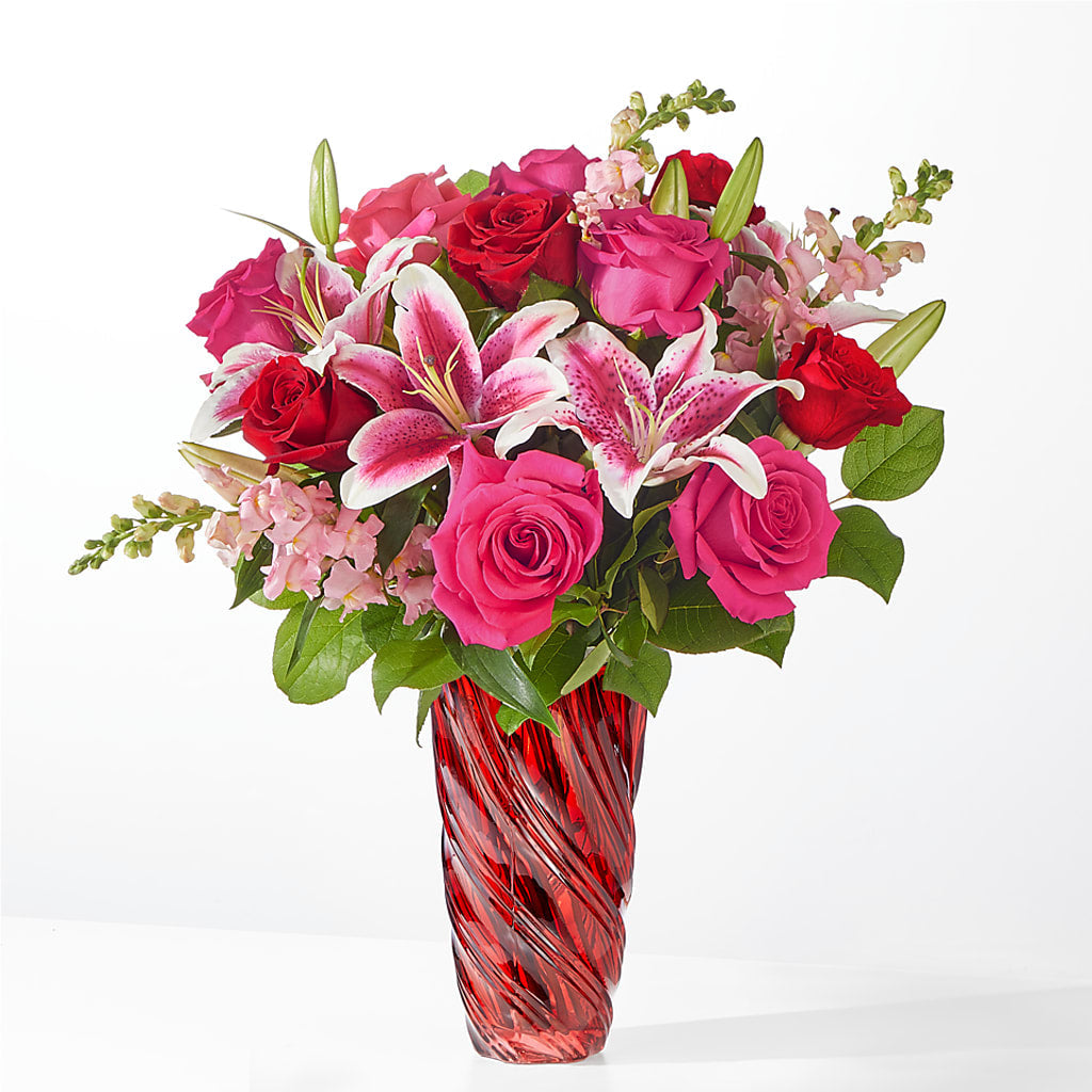 Always You Bouquet with Luxe Swirl Vase – Flover, Wallington NJ