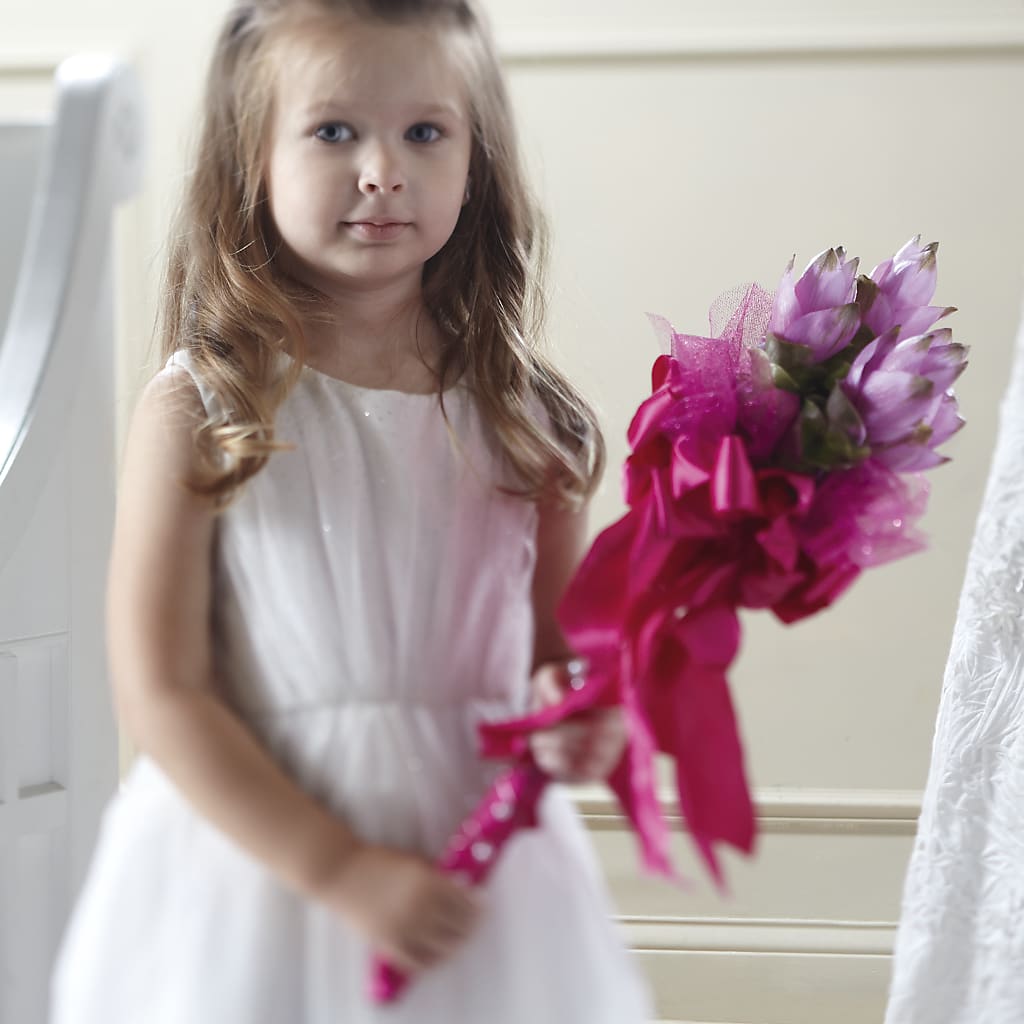 Sparkle Pink Flower Girl Bouquet – Flover, Wallington NJ