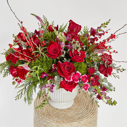 Big Red Bow Bouquet –  Flover, Wallington NJ