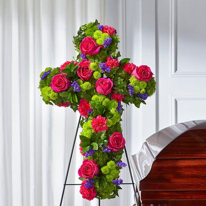 Tribute Rose Floral Cross –  Flover, Wallington NJ