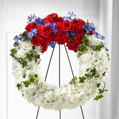 Patriotic Passion Wreath –  Flover, Wallington NJ