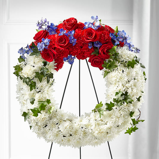 Patriotic Passion Wreath –  Flover, Wallington NJ