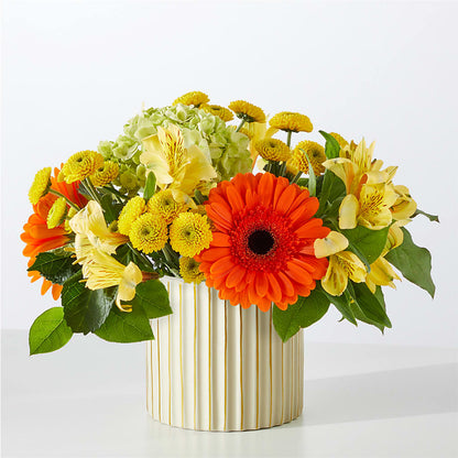 Autumn Sunshine Bouquet with Ivory Vase –  Flover, Wallington NJ