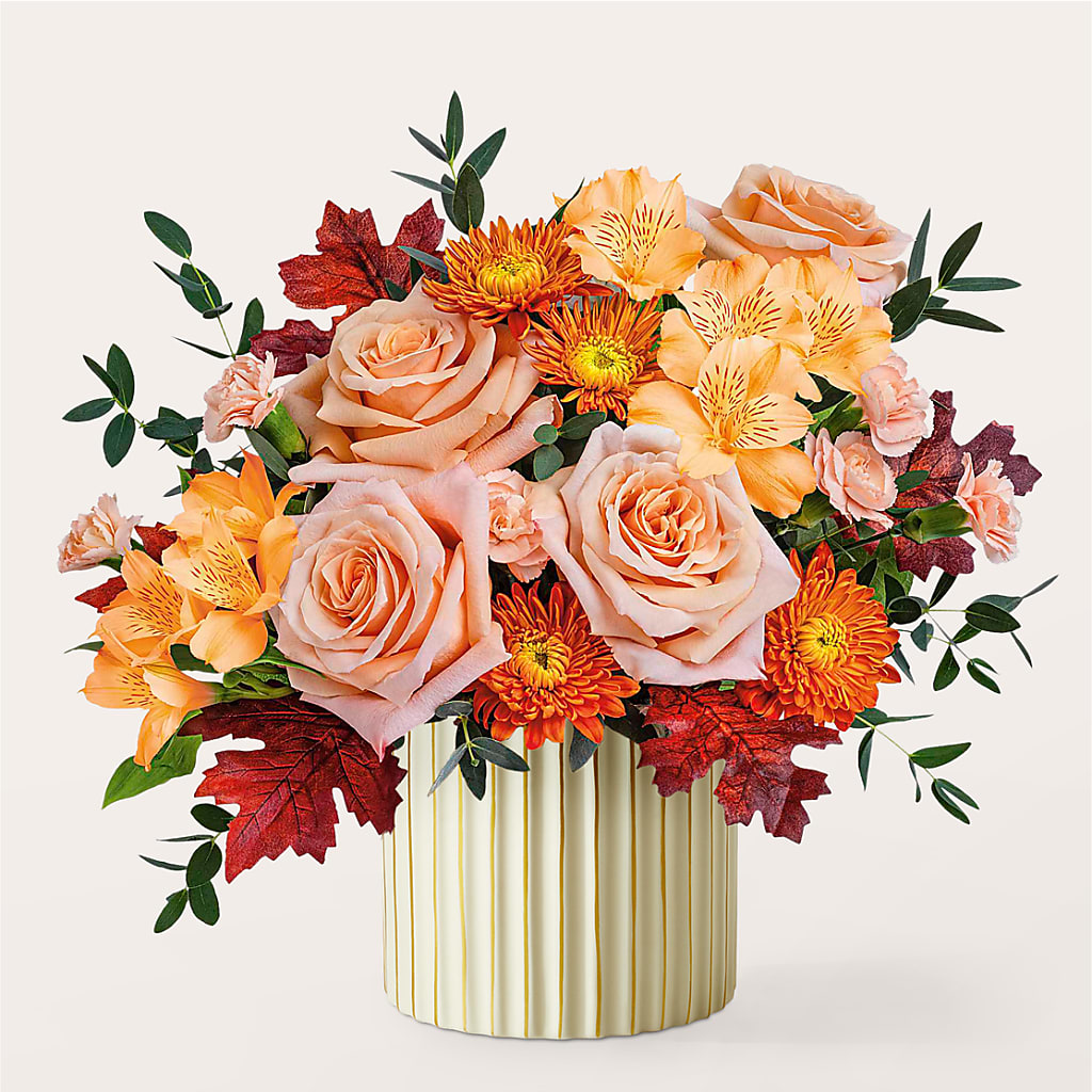 Spiced Latte Bouquet with Ivory Vase –  Flover, Wallington NJ