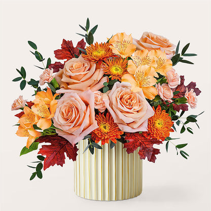 Spiced Latte Bouquet with Ivory Vase –  Flover, Wallington NJ