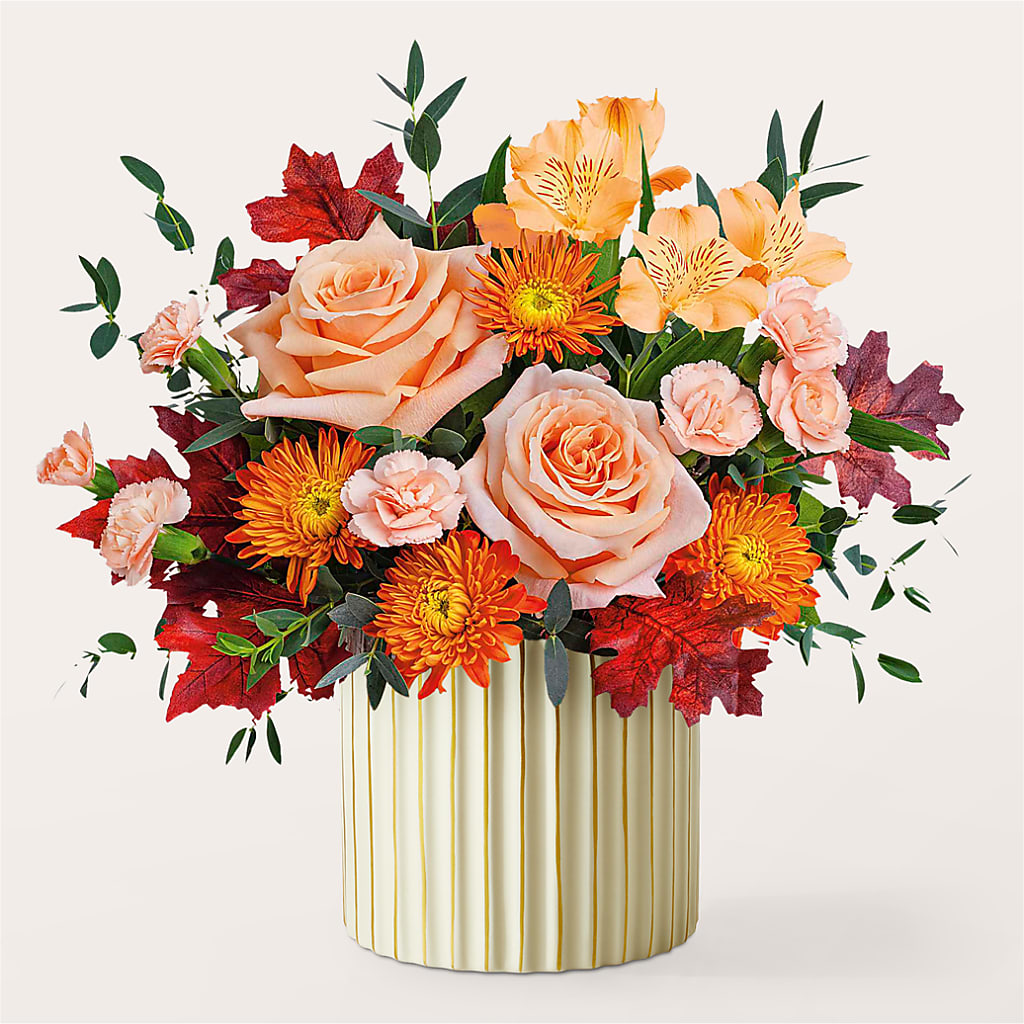 Spiced Latte Bouquet with Ivory Vase –  Flover, Wallington NJ