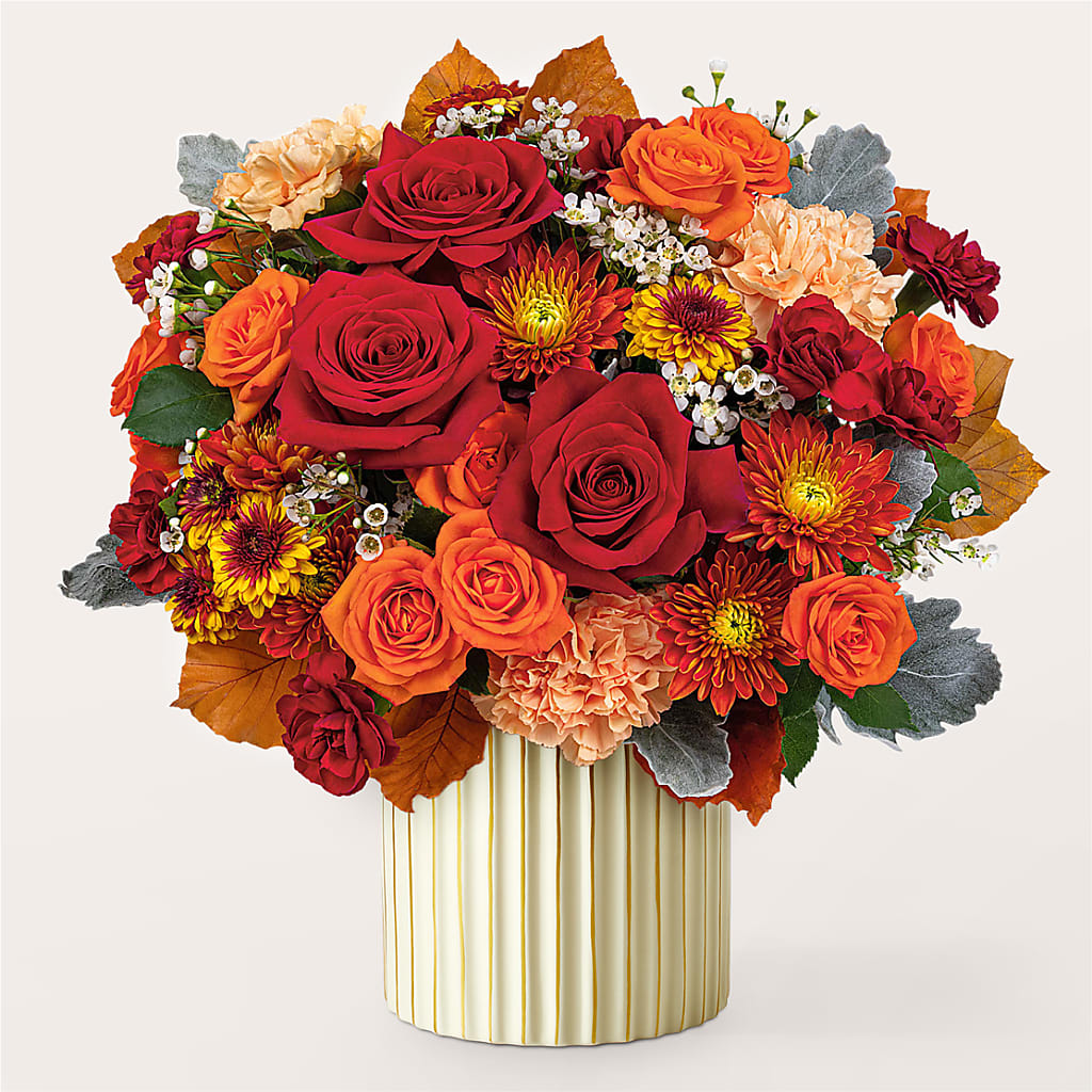 Merlot Bouquet with Ivory Vase –  Flover, Wallington NJ