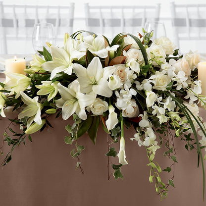 White Linen Arrangement –  Flover, Wallington NJ