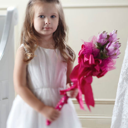 Sparkle Pink Flower Girl Bouquet –  Flover, Wallington NJ